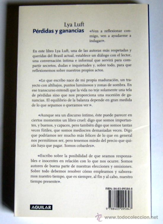 Libros de segunda mano: PERDIDAS Y GANANCIAS - LYA LUFT - EDITORIAL AGUILAR. 2005. - Foto 2