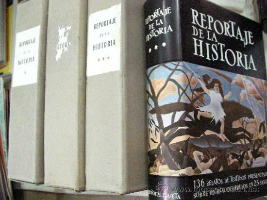 Second hand books: ANTIGUOS TRES TOMOS REPORTAJE DE LA HISTORIA NUEVOS Y CON SU EMBALAJE ORIGINAL (EM2)