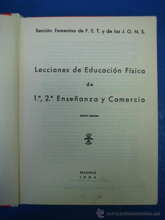 Libros de segunda mano: Lecciones de educacion fisica 1964 - Foto 2
