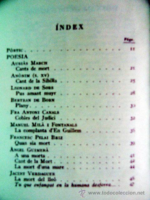 Libros de segunda mano: LLIBRE DE LA MORT - ANTOLOGIA LITER&Agrave;RIA - Foto 3