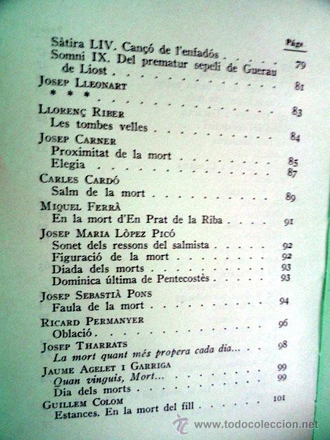 Libros de segunda mano: LLIBRE DE LA MORT - ANTOLOGIA LITER&Agrave;RIA - Foto 5