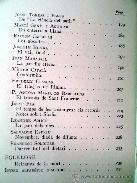 Libros de segunda mano: LLIBRE DE LA MORT - ANTOLOGIA LITER&Agrave;RIA - Foto 9
