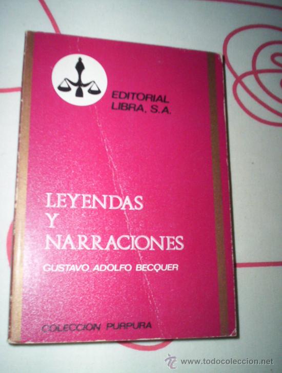 Libros de segunda mano: gustavo adolfo becquer- leyendas y narraciones - libra - Foto 1