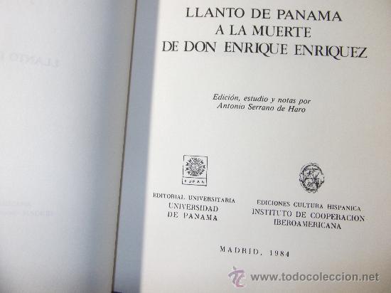 Libros de segunda mano: LLANTOS DE PANAM&Aacute; - ANTONIO SERRANO DE HARO - Foto 4