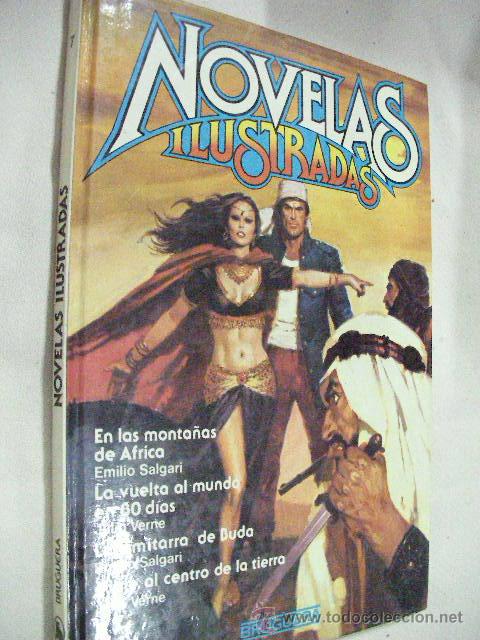 Libros de segunda mano: TOMO NOVELAS ILUSTRADAS CON EN LAS MONTA&Ntilde;AS DE AFRICA, LA VUELTA AL MUNDO EN 80 DIAS, ..DE BUDA(EM2)