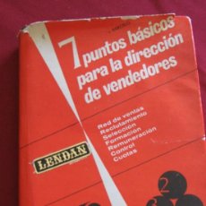 Libros de segunda mano: 7 PUNTOS BASICOS PARA LA DIRECCION DE VENDEDORES - C BARCELO - EDITA SAGITARIO S.A.