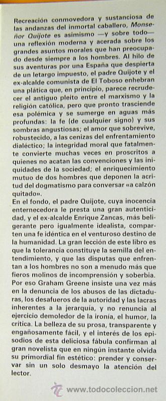 Libros de segunda mano: MONSE&Ntilde;OR QUIJOTE - GRAHAM GREENE - Foto 3