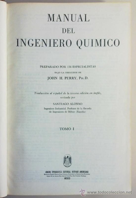 Libros de segunda mano: MANUAL DEL INGENIERO QU&Iacute;MICO (Perry) - Foto 3