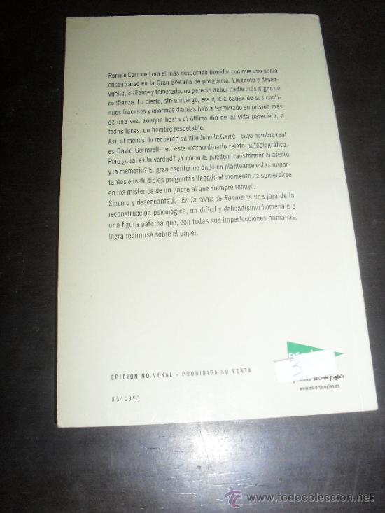 Libros de segunda mano: EN LA CORTE DE RONNIE. JOHN LE CARRE. DE BOLSILLO. DEBOLSILLO. - Foto 2