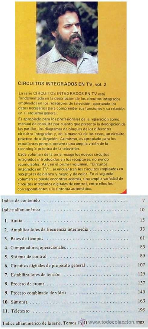 Libros de segunda mano: CIRCUITOS INTEGRADOS EN TV - N&ordm; 2 - CARACTER&Iacute;STICAS Y CIRCUITOS PR&Aacute;CTICOS - Foto 2