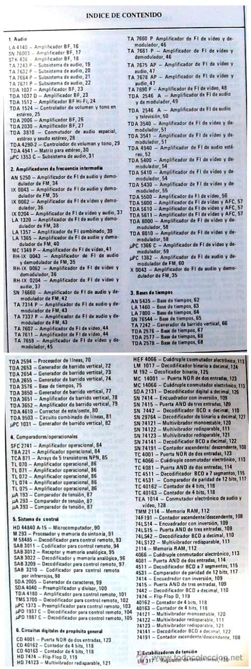 Libros de segunda mano: CIRCUITOS INTEGRADOS EN TV - N&ordm; 2 - CARACTER&Iacute;STICAS Y CIRCUITOS PR&Aacute;CTICOS - Foto 3