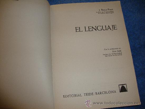 Libros de segunda mano: EL LENGUAJE / J.ROCA-PONS. TEIDE - Foto 2