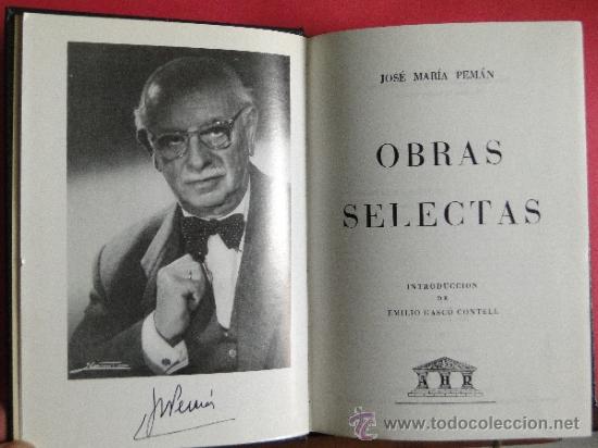 Libros de segunda mano: JOSE MARIA PEMAN. OBRAS SELECTAS . - Foto 1
