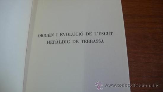 Libros de segunda mano: NOM I ESCUT DE TERRASSA. CARD&Uacute;S, S. 1961. - Foto 3