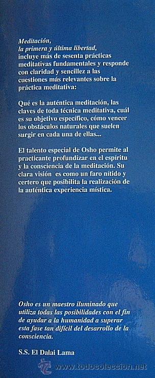 Libros de segunda mano: MEDITACION - LA PRIMERA Y ULTIMA VERDAD - OSHO - Foto 4