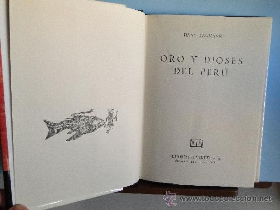 Libros de segunda mano: Oro y Dioses del Per&uacute; .-- Hans Bauman - Foto 2