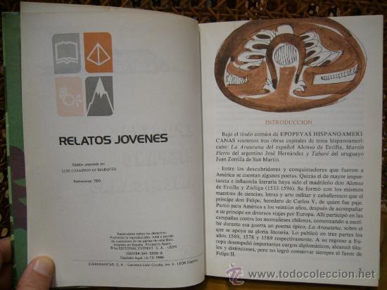 Libros de segunda mano: &rdquo;EPOPEYAS HISPANO-AMERICANAS&rdquo; EDITORIAL EVEREST 1.980. - Foto 2