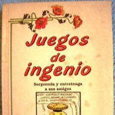 Libros de segunda mano: JUEGOS DE INGENIO. JAVIER TAPIA. BROMAS Y ACTIVIDADES TRADICIONALES SENCILLAS. 1990.