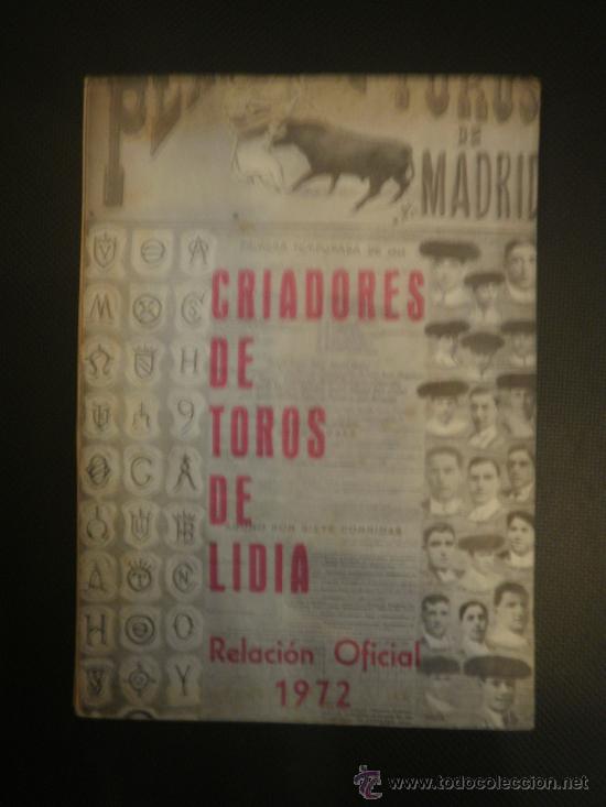 Libros de segunda mano: Criadores de toros de lidia 1972 - Foto 1