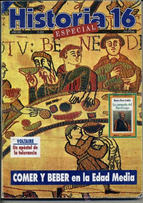Libros de segunda mano: HISTORIA 16 ESPECIAL N&ordm; 223 : COMER Y BEBER EN LA EDAD MEDIA