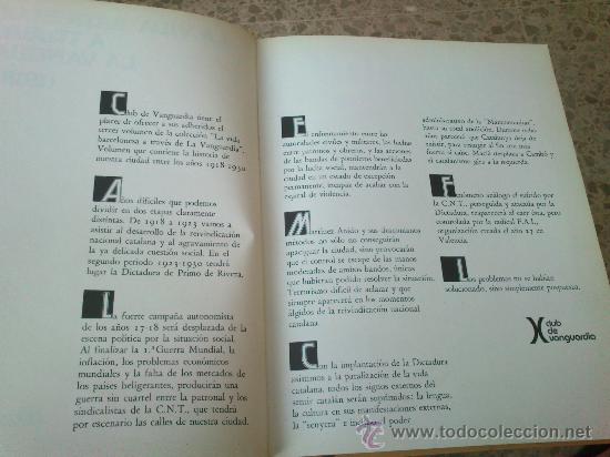 Libros de segunda mano: Libro La Vida Barcelonesa A Trav&eacute;s De La Vanguardia (1918-1930). - Foto 5