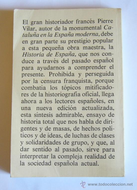 Libros de segunda mano: HISTORIA DE ESPA&Ntilde;A - PIERRE VILAR - Foto 2