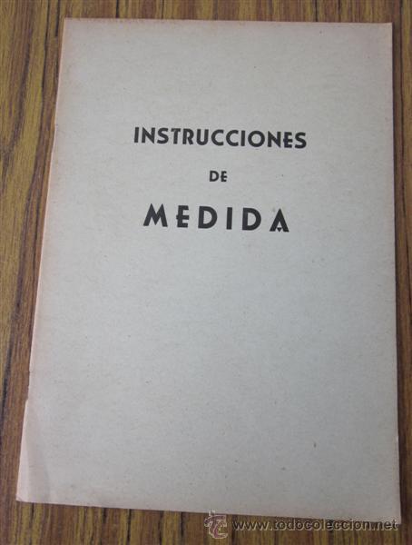 Libri di seconda mano: INSTRUCCIONES DE MEDIDA .. 18 hojas todas de dibuj