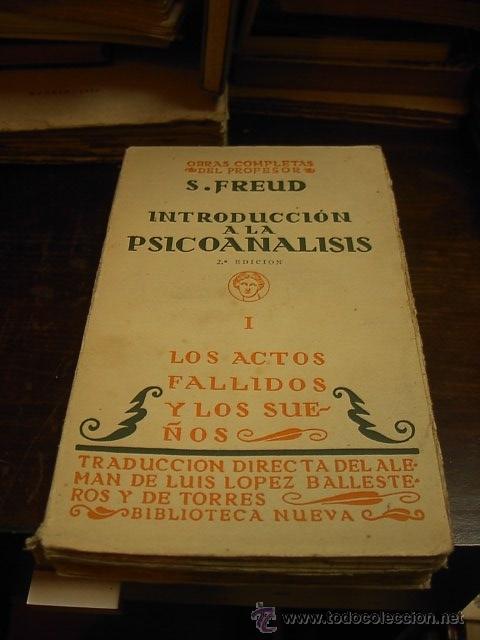 Libros de segunda mano: Obras completas Prof. Freud, Introduccion al psicoanalisis, n&ordm; I, 1929 - Foto 1
