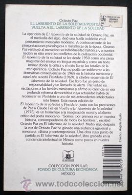 Libros de segunda mano: El laberinto de la soledad / Postdata / Vuelta a El laberinto de la soledad - Octavio Paz - FCE 1994 - Foto 2