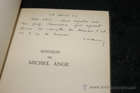 Libros de segunda mano: Libro Sonnets de Michel Angel. Numerado. Tapas de Brugalla. Original - Foto 6