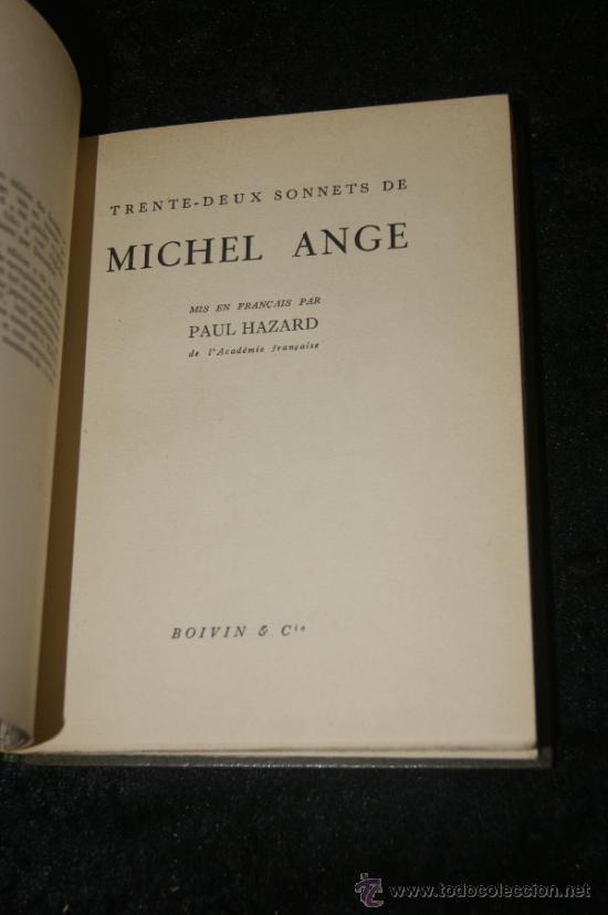 Libros de segunda mano: Libro Sonnets de Michel Angel. Numerado. Tapas de Brugalla. Original - Foto 8