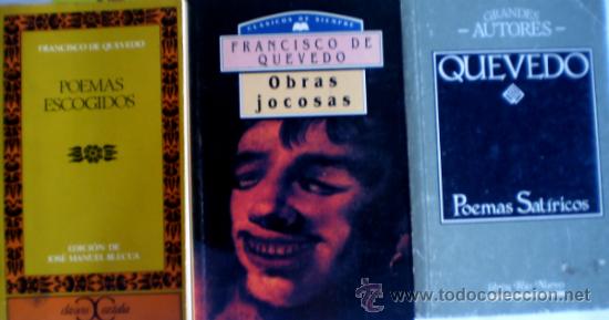 Libros de segunda mano: OFERTA  LOTE TRES LIBROS  DE FRANCISCO DE QUEVEDO - Foto 1