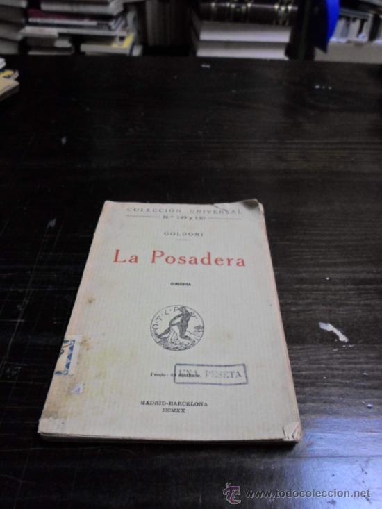 Libros de segunda mano: Coleccion Universal, Goldoni, La Posadera, Comedia, 1920 - Foto 1