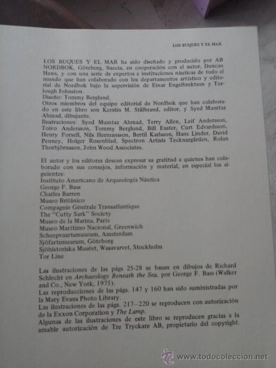 Libros de segunda mano: LIBROS DE BARCOS. LOS BUQUES Y EL MAR DUNCAN HAWS - Foto 8