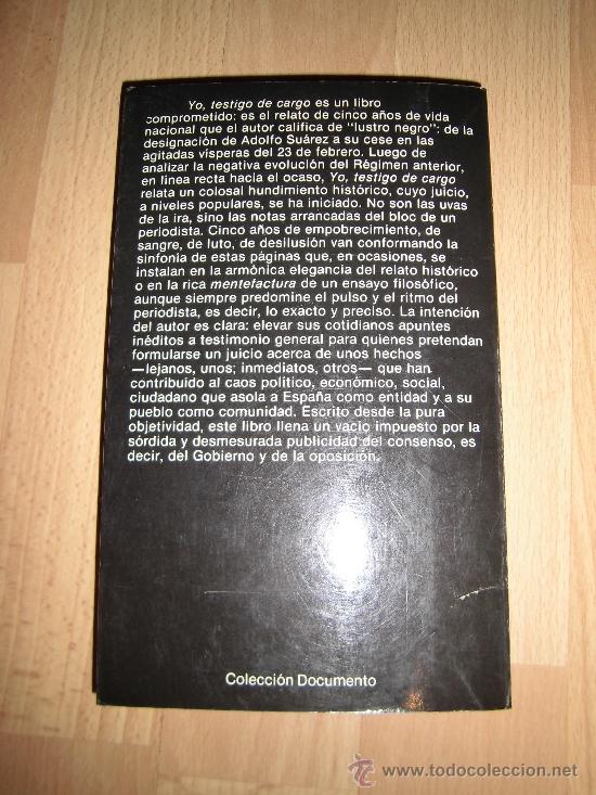 Libros de segunda mano: YO TESTIGO DE CARGO  ANTONIO IZQUIERDO  PLANETA 1981 - Foto 3