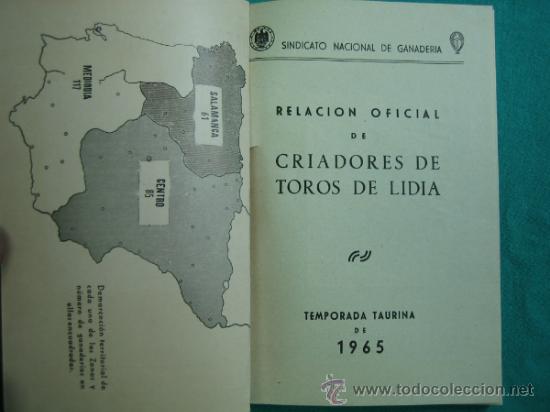 Libros de segunda mano: Criadores de Toros de Lidia Reglamento Oficial 1965 - Foto 2