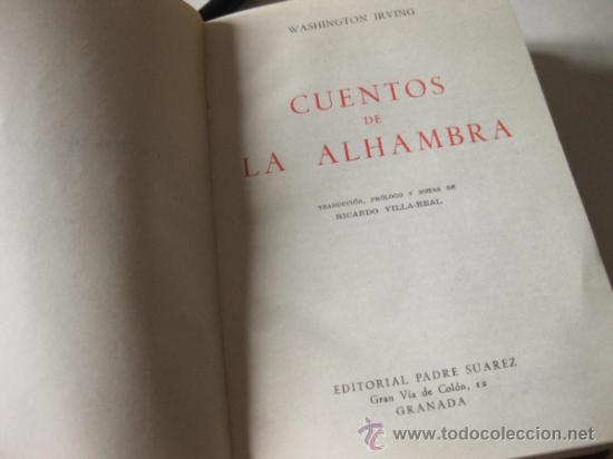 Libros de segunda mano: CUENTOS DE LA ALHAMBRA - TERCERA EDICION 1954 - Foto 2