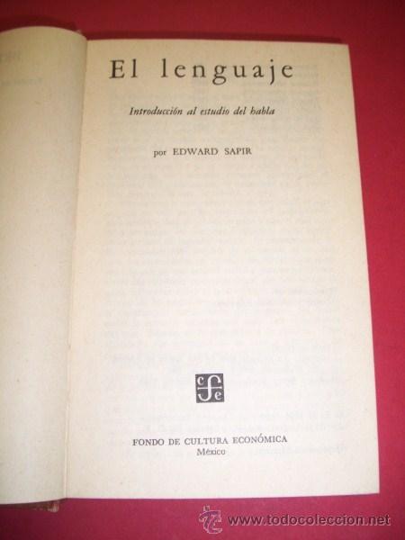 Libros de segunda mano: SAPIR, Edward - El lenguaje : introducci&oacute;n al estudio del habla - Foto 1
