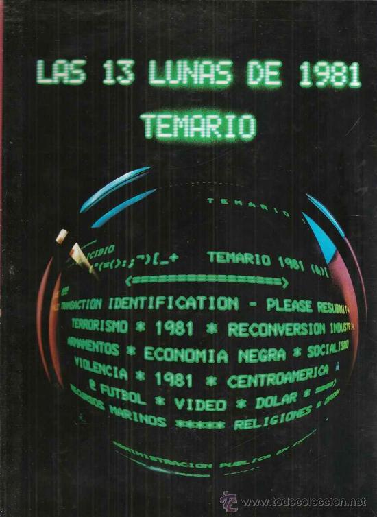Libros de segunda mano: LAS 13 LUNAS DE 1981 - TEMARIO DE 1981 - DIFUSORA INTERNACIONAL 1982 - Foto 1
