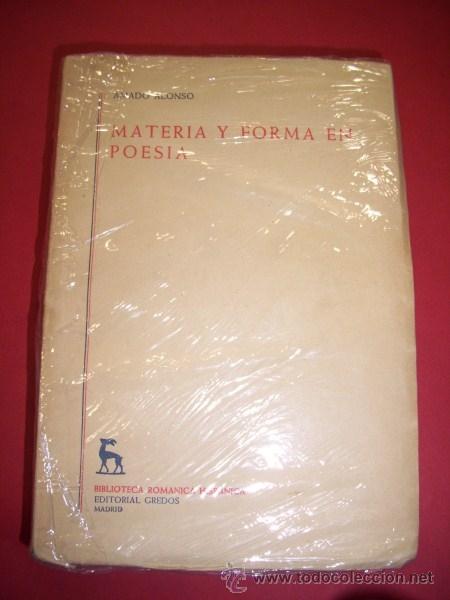 Libros de segunda mano: ALONSO, Amado - Materia y forma en poes&iacute;a - Foto 1