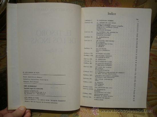 Libros de segunda mano: &rdquo;EL TESORO DE LOS INCAS&rdquo; DE E. SALGARI. LOS LIBROS DE PLON N&ordm; 4. 1&ordf; EDICION 1.976. - Foto 3