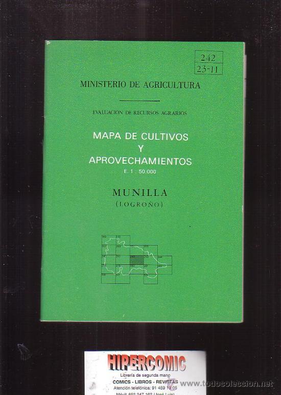 Libros de segunda mano: MAPA DE CULTIVOS Y APROVECHAMIENTOS, E. 1: 50000 - MUNILLA ( LOGRO&Ntilde;O ) - Foto 1