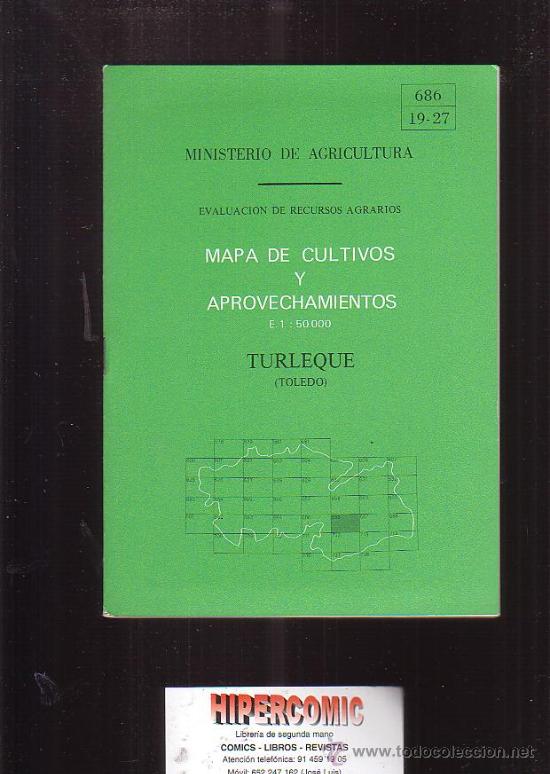 Libros de segunda mano: MAPA DE CULTIVOS Y APROVECHAMIENTOS, E. 1: 50000 - TURLEQUE ( TOLEDO ) - Foto 1