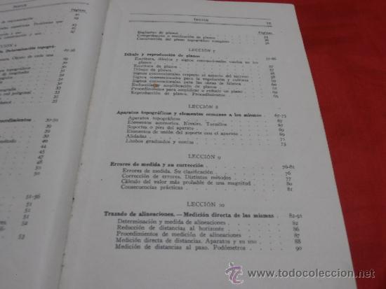 Libros de segunda mano: LECCIONES DE TOPOGRAFIA, POR LUIS G. CASTELL&Aacute; - Foto 8
