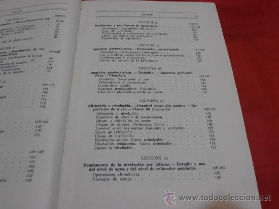 Libros de segunda mano: LECCIONES DE TOPOGRAFIA, POR LUIS G. CASTELL&Aacute; - Foto 10