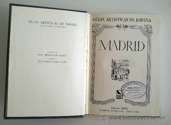 Libros de segunda mano: Gu&iacute;a art&iacute;sticas de Espa&ntilde;a. Madrid. Editorial Aries. - Foto 4