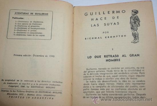 Libros de segunda mano: GUILLERMO HACE DE LAS SUYAS - 1&ordf; EDICION 1940 - Foto 2