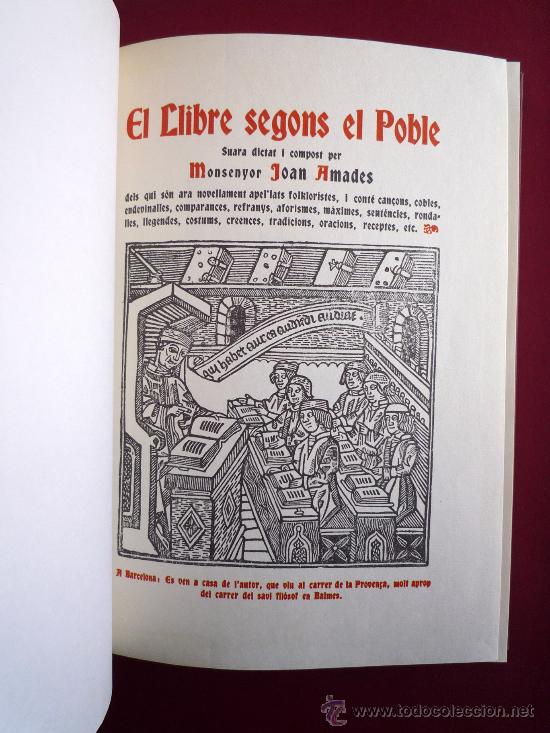 Libros de segunda mano: EL LLIBRE SEGONS EL POBLE. JOAN AMADES. - Foto 6
