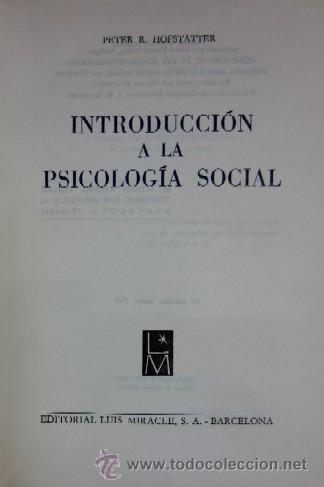 Libros de segunda mano: INTRODUCCION A LA PSICOLOGIA SOCIAL - Foto 3