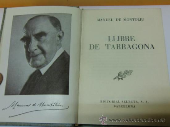 Libros de segunda mano: Llibre de Tarragona de Manuel Montoliu - Foto 1